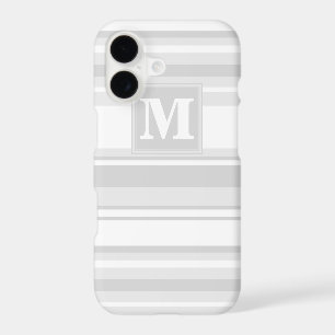 Monogram light grey stripes