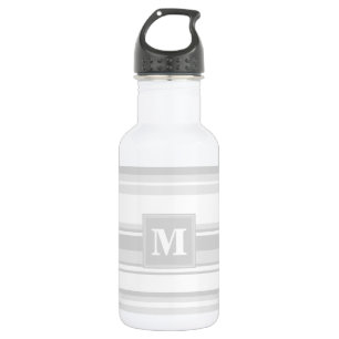 Monogram light grey stripes 532 ml water bottle