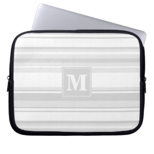 Monogram light grey stripes laptop sleeve