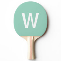  monogram light teal & white  Ping Pong Ball