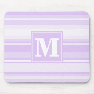 Monogram lilac stripes mouse pad
