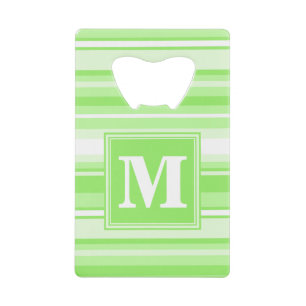 Monogram lime green stripes