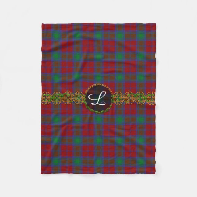 Monogram Lindsay Tartan Fleece Blanket (Front)