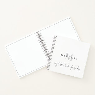 Monogram Little Book Of Doodles Script Sketch Book