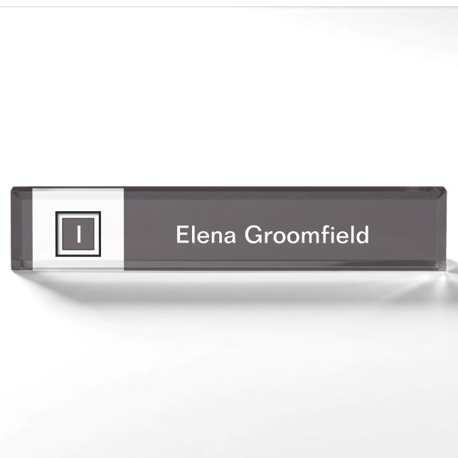 Monogram Liver High End Colour Matched Nameplate (Front)