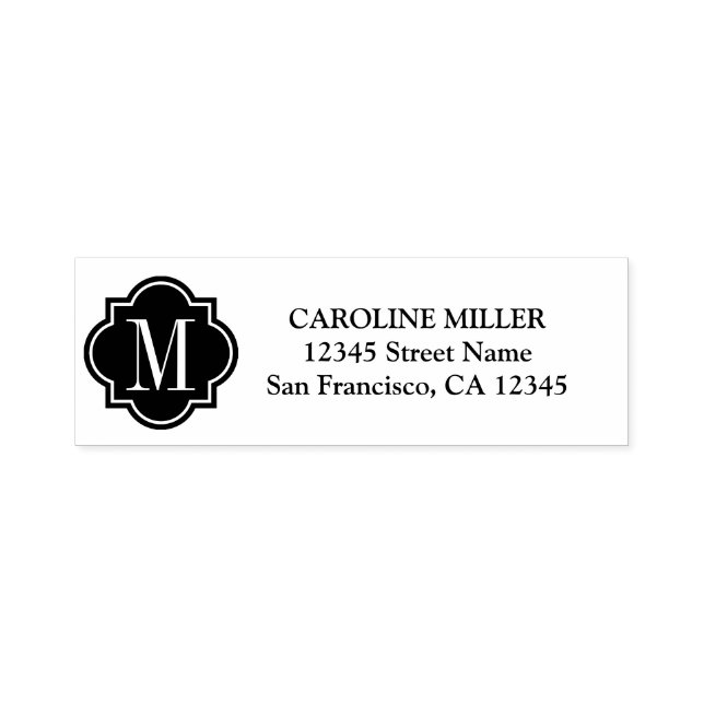 Monogram logo self inking return address stamps (Design)