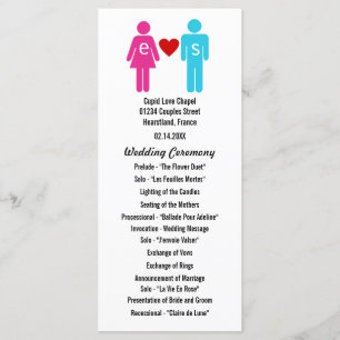 Monogram Love Couple Wedding Programs