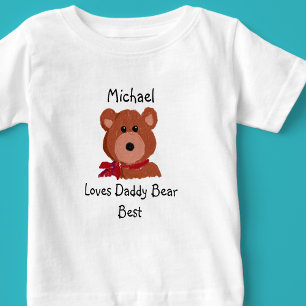 Monogram Love Daddy Bear Best Baby T-Shirt