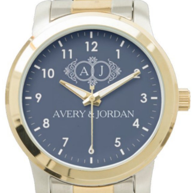 Monogram lovers bride and groom wedding gift  watch (Creator Uploaded)