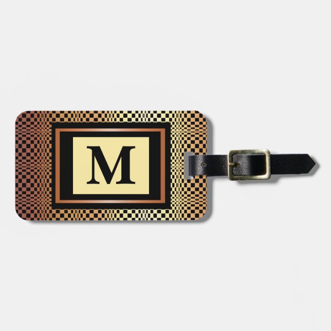 Monogram Luggage Tag (Front Horizontal)
