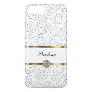 Monogram Luxury Bling Style iPhone 8 Plus/7 Plus Case