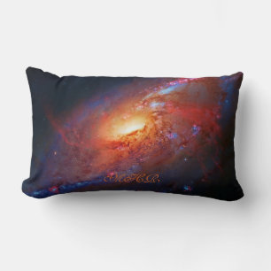Monogram, M106 Spiral Galaxy, Canes Venatici Lumbar Cushion