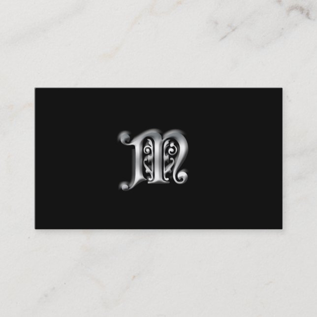 Monogram M business Cards (Front)