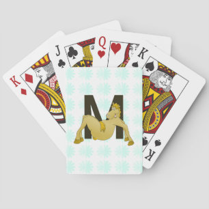 Monogram M Flexible Horse Personalised Playing Cards