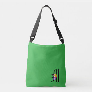 Monogram M Floral Green Crossbody Bag
