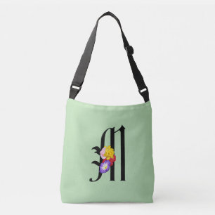Monogram M Floral Mint Green Crossbody Bag