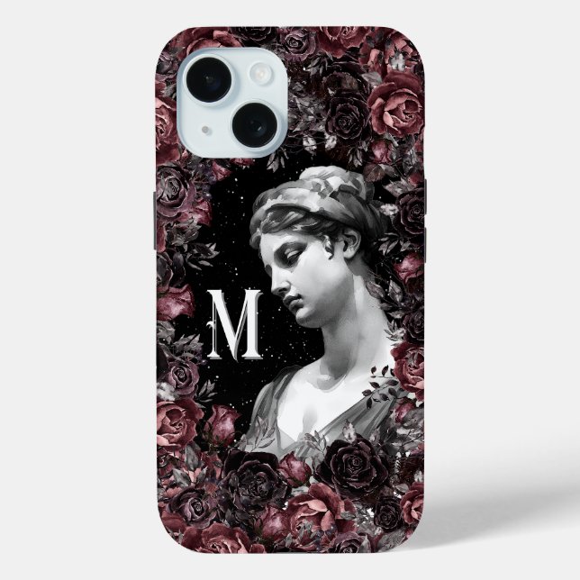 MONOGRAM M GREEK ROMAN CELESTIAL GODDESS ART Case-Mate iPhone CASE (Back)