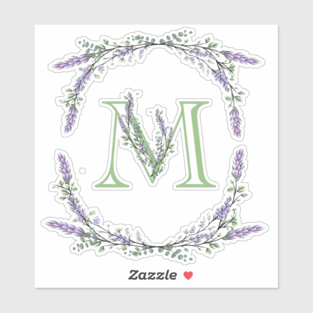 Monogram M Lavender Eucalyptus (Sheet)