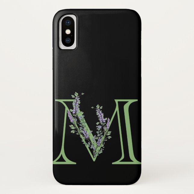 Monogram M Lavender Eucalyptus Case-Mate iPhone Case (Back)