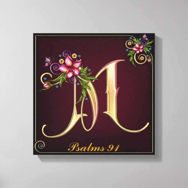 Monogram M Premium Wrapped Canvas (Gloss) (Front)