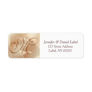 Monogram M Return Address Labels