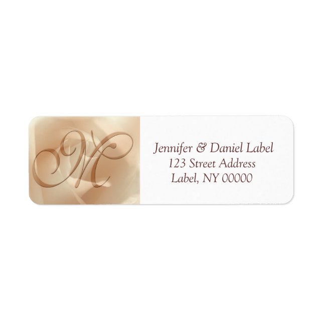 Monogram M Return Address Labels (Front)