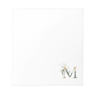 Monogram M Wedding Party Elegant Notes
