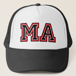 Monogram 'MA' initials Trucker Hat