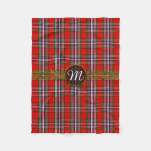 Monogram MacFarlane Red Tartan Fleece Blanket