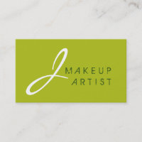 Monogram Makeup Artist Acid green Background