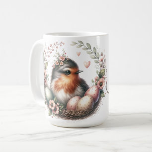Monogram Mama Bird Coffee Mug