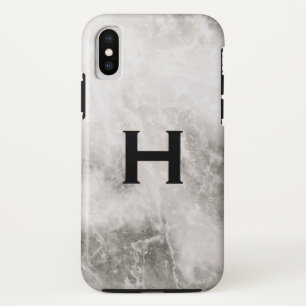 Monogram Marble Background iPhone X Case