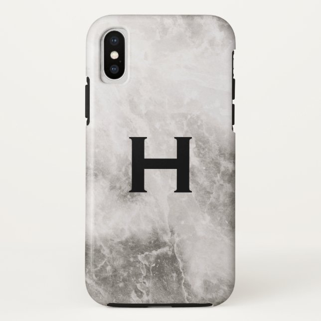 Monogram Marble Background Case-Mate iPhone Case (Back)