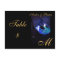Monogram Masquerade Mask Blue Table Placecard