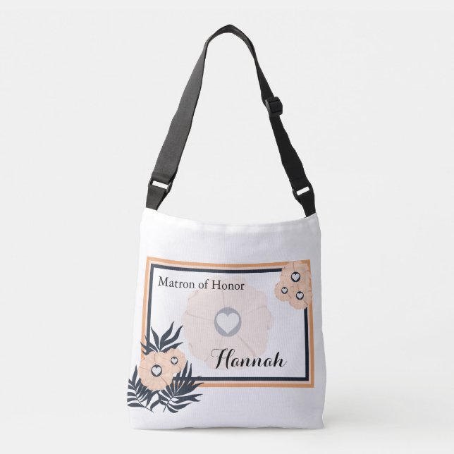 Monogram Matron of Honour Wedding Crossbody Tote (Front)