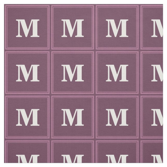 Monogram mauve stripes fabric (Swatch)