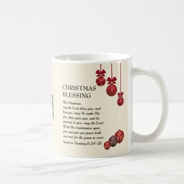 Monogram MAY THE LORD BLESS YOU | Christmas Coffee Mug (Right)