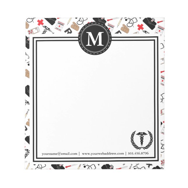 Monogram - Medical Design  Notepad (Front)