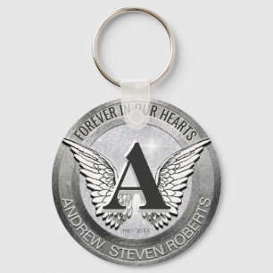 Monogram   Memorial   Angel Wings Key Ring