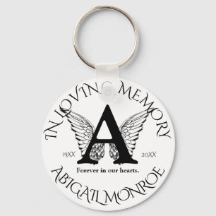 Monogram   Memorial   Angel Wings Key Ring