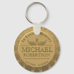 Monogram Memorial in Loving Memory Key Ring