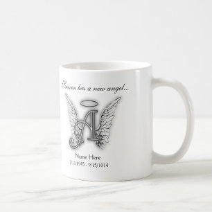 Monogram Memorial Tribute Letter A Coffee Mug