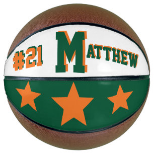Monogram Miami Orange and Green Basketball