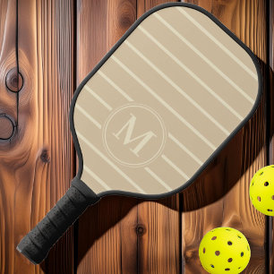 Monogram Mid-Century Striped Sand Dune Colour Pickleball Paddle