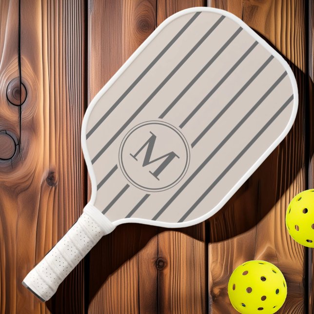 Monogram MidCentury Striping Sandcastle Pink Colou Pickleball Paddle (Creator Uploaded)