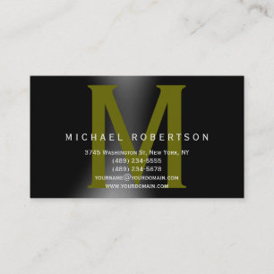 Monogram Minimal Consultant Business Card