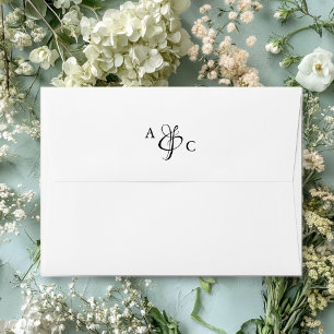 Monogram Minimal Elegant Ampersand Envelope