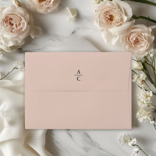 Monogram Minimal Elegant Brown Envelope