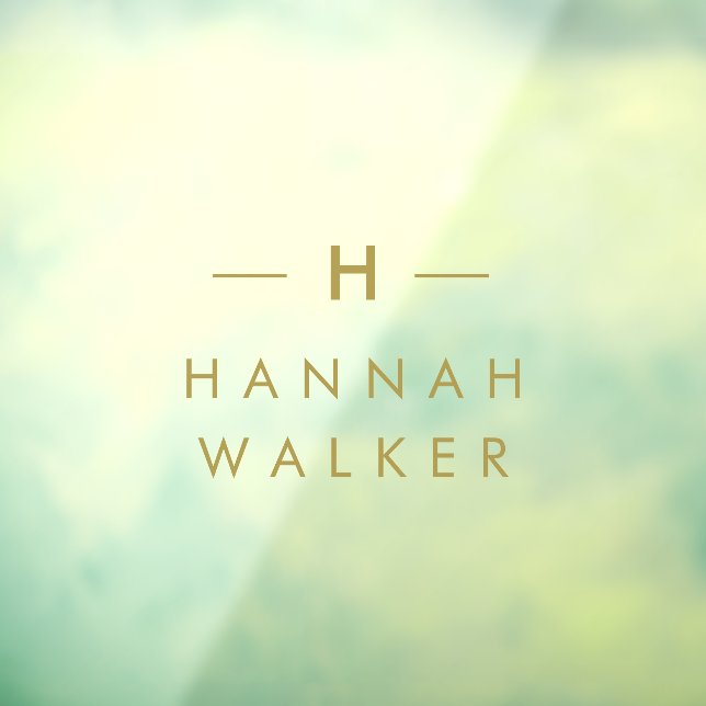 Monogram | Minimal Elegant Modern Gold Nameplate (Sheet 3)