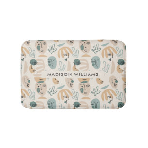Monogram Minimal Modern Bath Mat